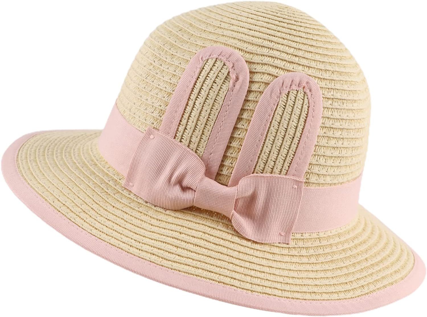 Baby Girl Straw Hat Toddler Summer Beach Hats with Bowknot Sun Protection Hats for Kids Girls 1-3... | Amazon (US)