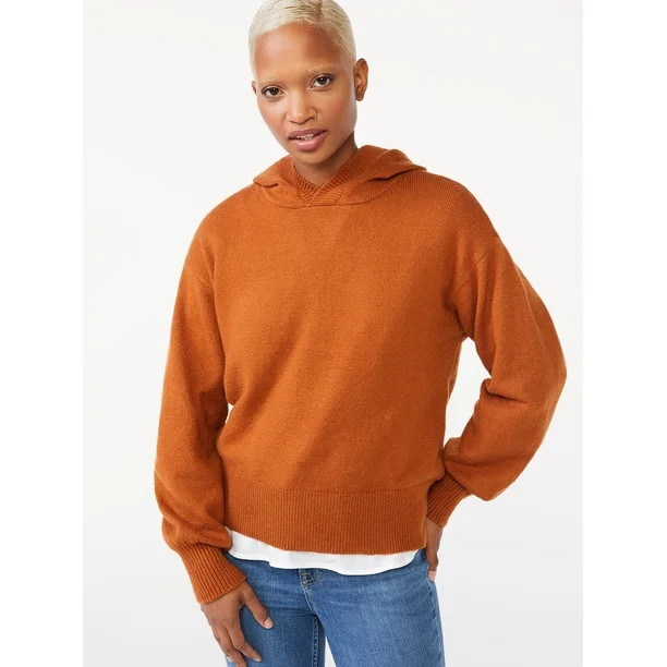 Free Assembly Women's Boxy Hoodie Sweater - Walmart.com | Walmart (US)