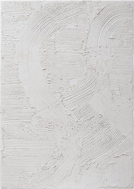 Bloomingville Textured MDF and Putty Wall Art and Décor, 34" L x 2" W x 47" H, White | Amazon (US)