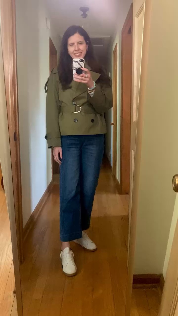 Spring outfit 2026 

Crop trench coat Amazon barrel jeans 

#LTKSeasonal #LTKootd #LTKSaleAlert