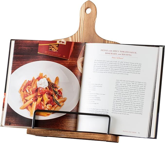 Willow & Croft Premium Cook Book Stand. Farmhouse Cutting Board Stand Cookbook Holder, Recipe Boo... | Amazon (US)