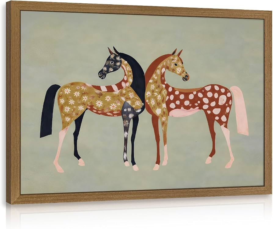 CGXY Vintage Folk Horse Wall Art, Farmhouse Ranch Equestrian Poster Print, Rustic Western Horse W... | Amazon (US)
