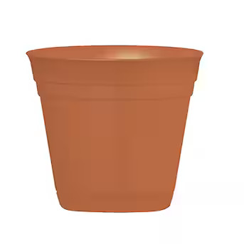 Garden Treasures Round 20-in W Extra Large Orange Resin Indoor/Outdoor Planter Attached Saucer | Lowe's