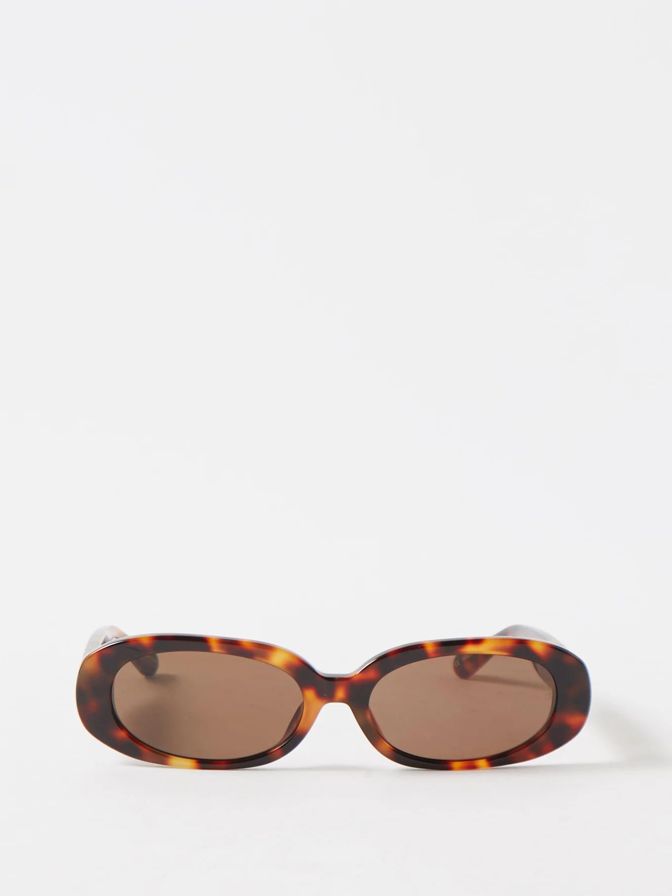 Cara tortoiseshell-acetate oval sunglasses | Linda Farrow | Matches (UK)