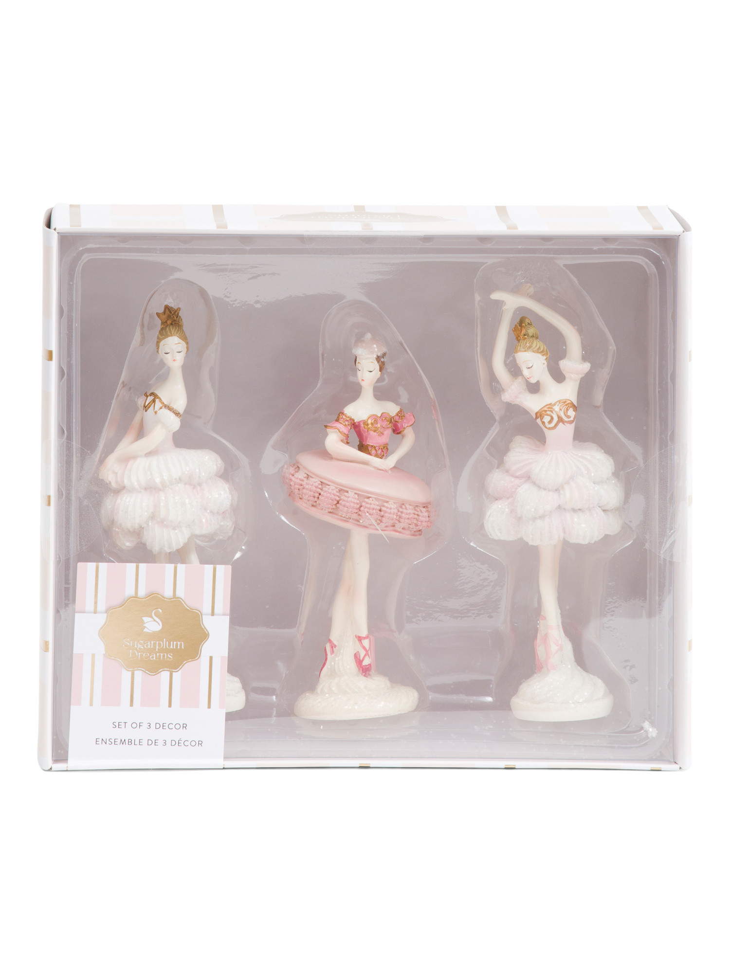Set Of 3 Sugarplum Ballerinas | TJ Maxx