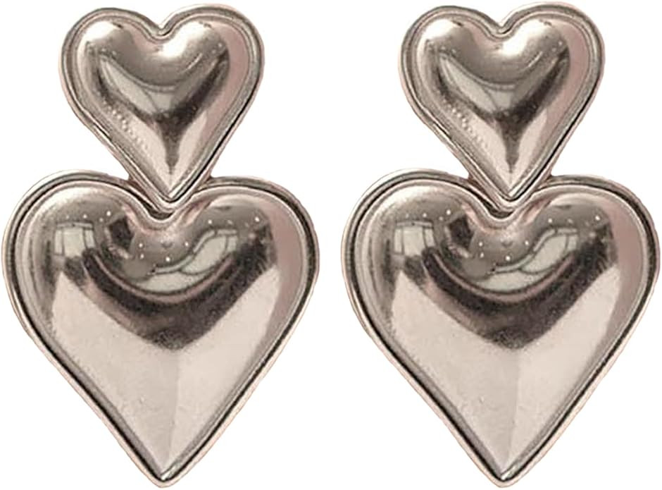 Chunky Gold Hoop Earrings for Women, Lightweight Waterdrop Hollow Open Hoops Tear Drop Silver Gol... | Amazon (US)