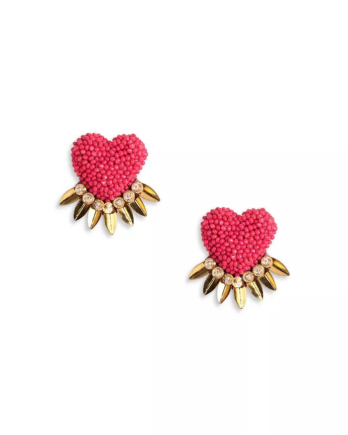 Danika Beaded Heart Fringe Drop Earrings in Gold Tone | Bloomingdale's (US)