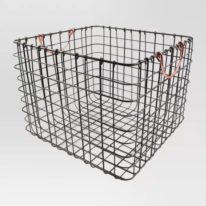 Target/Home/Storage & Organization/Cubbies & Storage Cubes‎Large Wire Milk Crate with Handles C... | Target