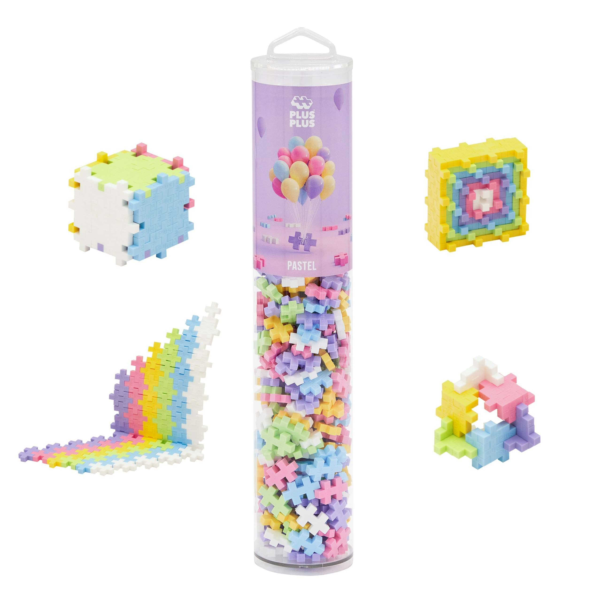 Plus Plus – Open Play Tube – 240 Piece Pastel Color Mix – Construction Building STEM | STEA... | Amazon (US)