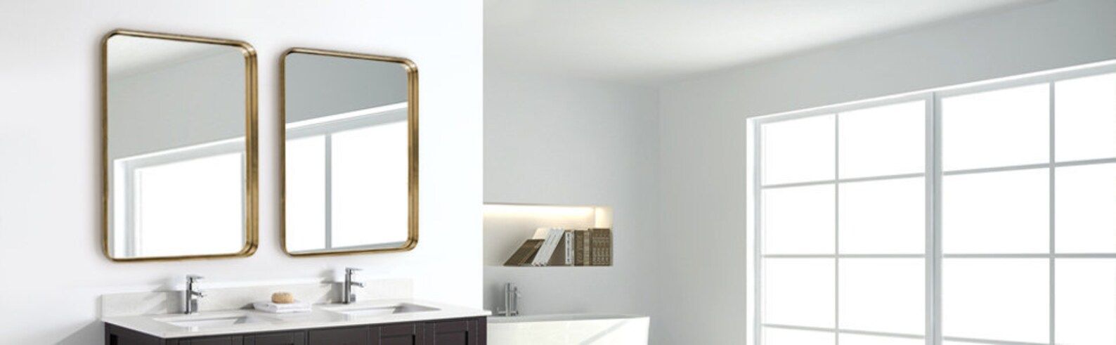 Gold Bathroom Mirror 22x30 L Gold Mirror for Bathroom L | Etsy | Etsy (CAD)