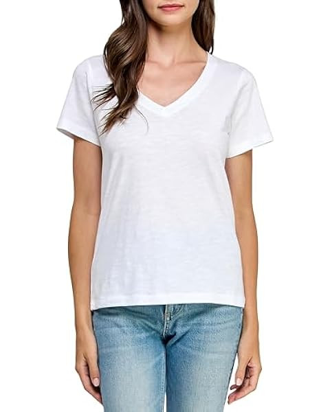 Madewell Women's Whisper Cotton V Neck Pocket Tee | Amazon (US)