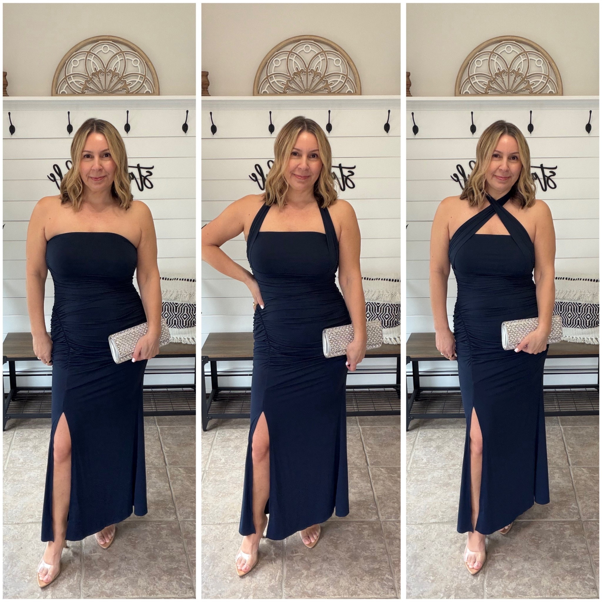 Spring wedding guest dress with ruching in all the right places! I'm wearing a medium. It's super stretchy and so flattering. The best part it's
1 dress you can wear 3 ways! Spring dresses, spring outfits 2026
#LTKOver40 #LTKMidsize
#LTKWedding
#LTKPetite #LTKWedding
#LTKTravel

#LTKWedding #LTKOver40 #LTKSaleAlert