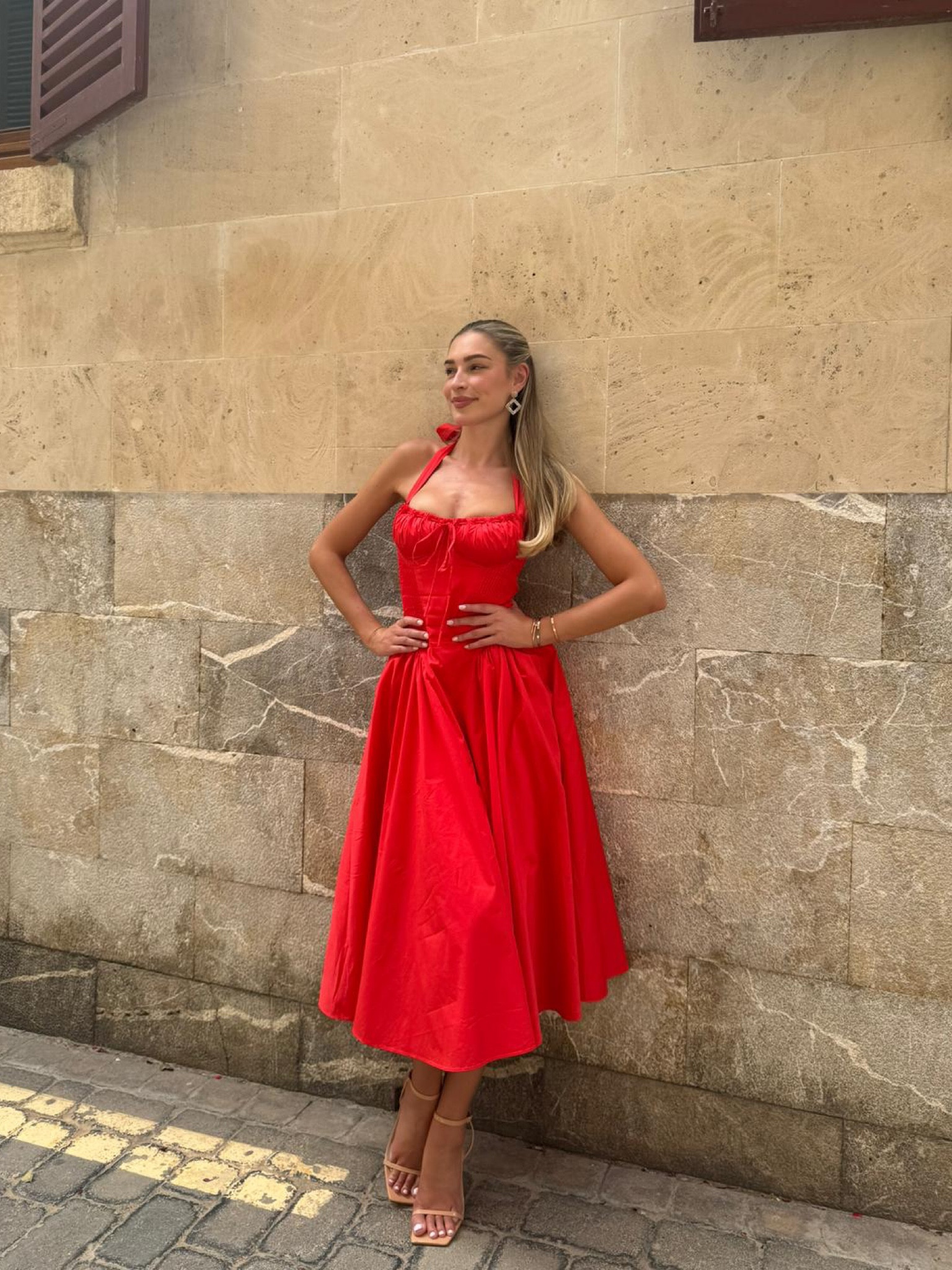 House of cb red dress, arabella dress, a line dress, holiday outfit, wedding guest outfit inspo, summer outfit, sundress 

#LTKstyletip #LTKsummer #LTKuk