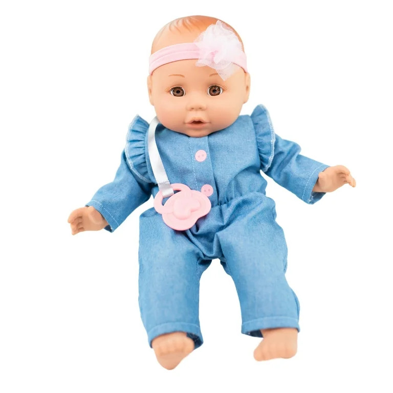My Sweet Love 14-inch My Cuddly Baby® Doll, Denim Romper | Walmart (US)