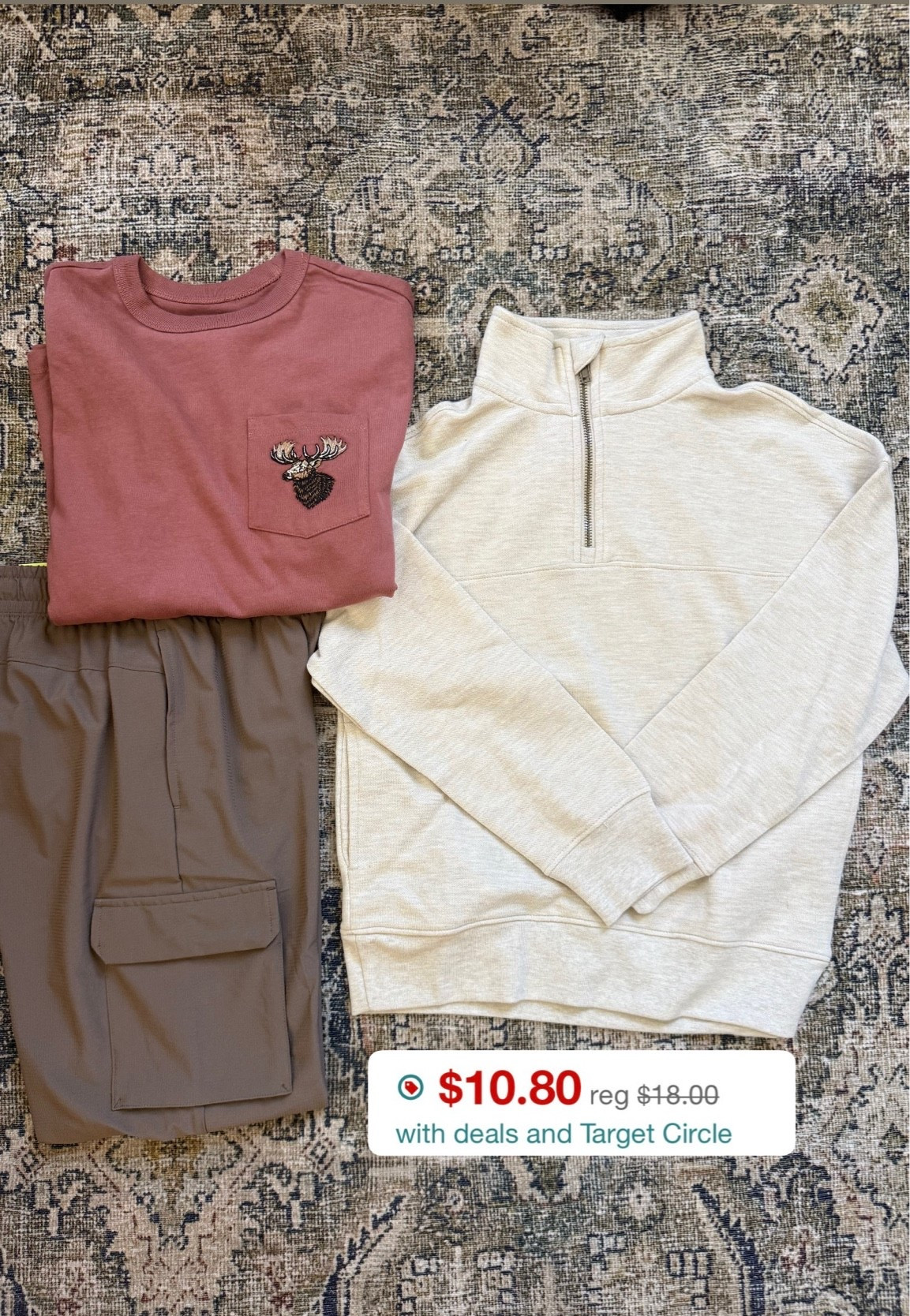 Boys pants $15 
Half zip $10!