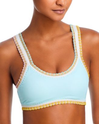 Sporty Contrast Stitch Bikini Top | Bloomingdale's (US)