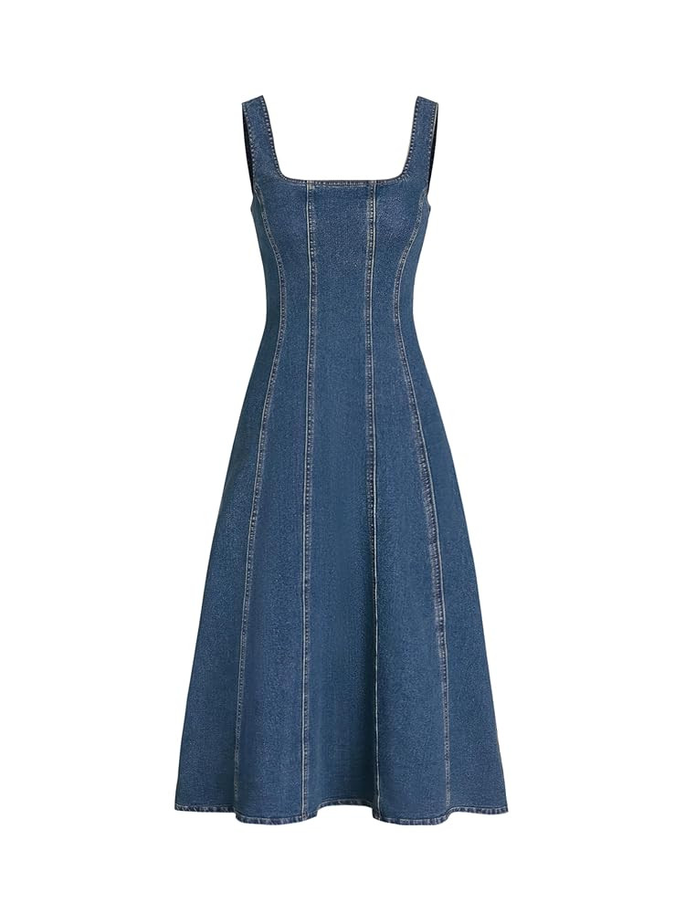 CIDER Denim Ruffle Cami Maxi Dress | Amazon (US)