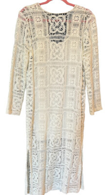 NEw  Zara Women's Size Small White Textured Crochet Dress With Lining | eBay US