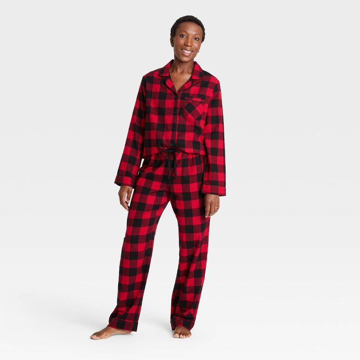 Women's Holiday Buffalo Check Plaid Flannel Matching Family Pajama Set - Wondershop™ | Target