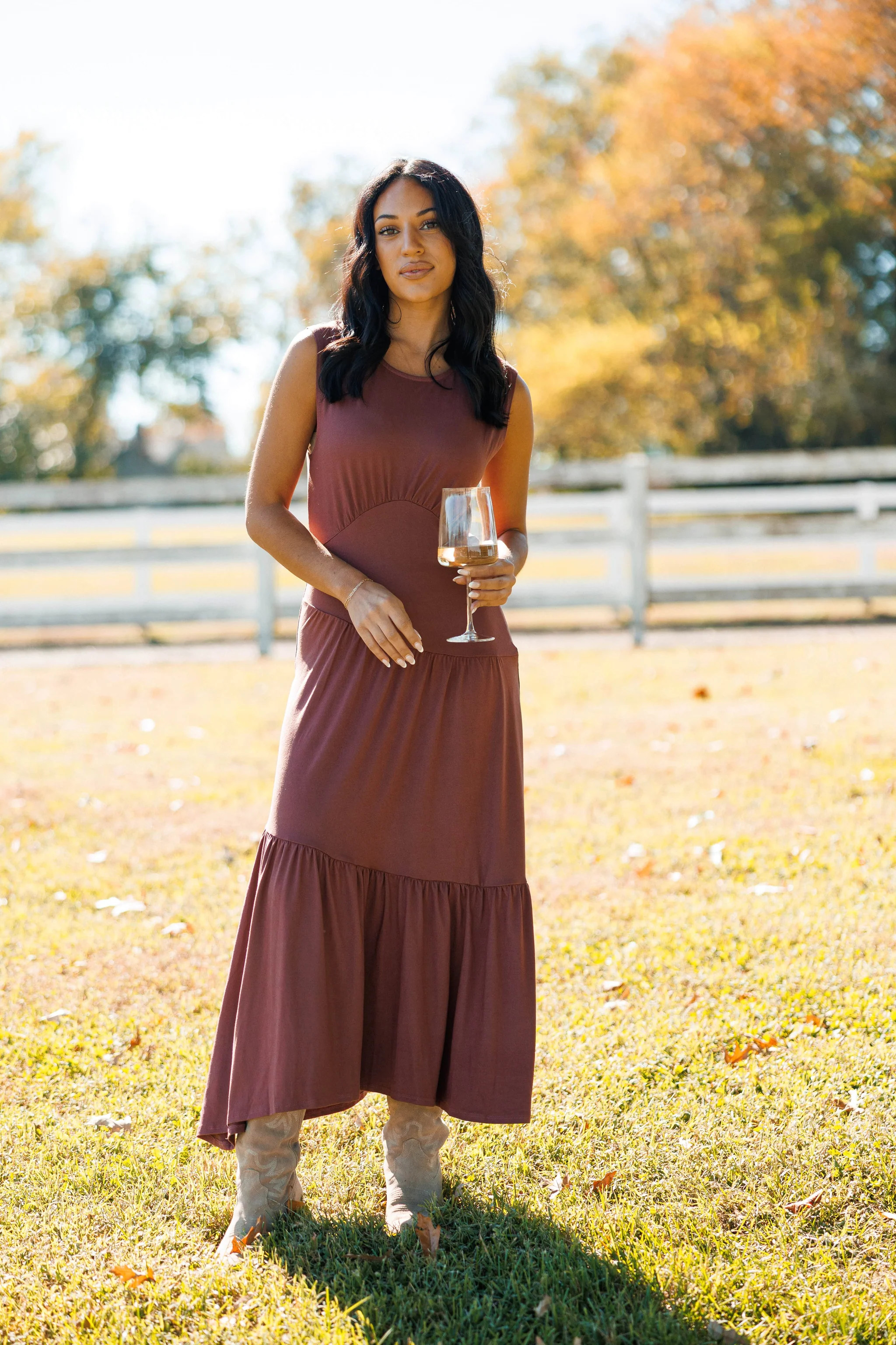 Cabernet Country Dress | Lane 201 Boutique