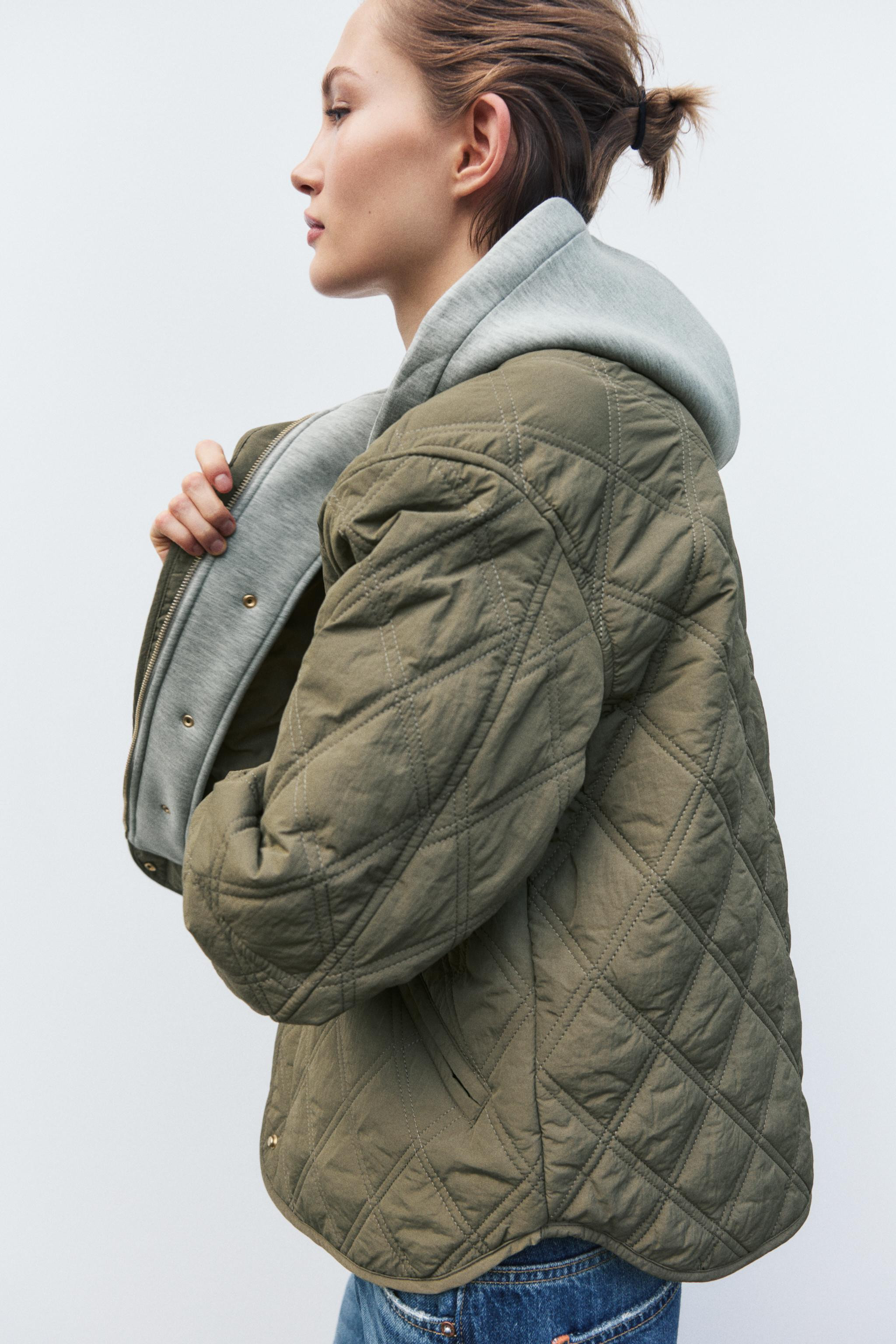 WATER-REPELLENT PADDED JACKET WITH CONTRAST HOOD | Zara UK