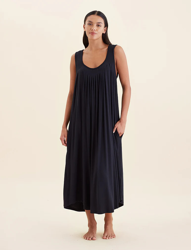 Kate Modal Soft Pleat Front Maxi Nightie | Papinelle Sleepwear AU
