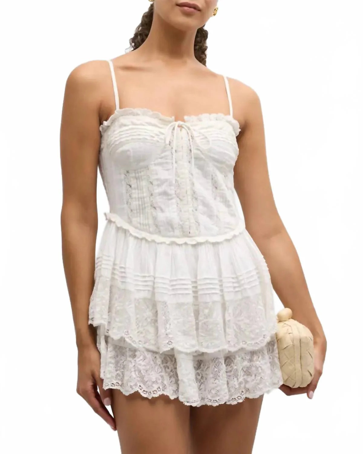 Nerida Bustier Mini Dress In White | Shop Simon