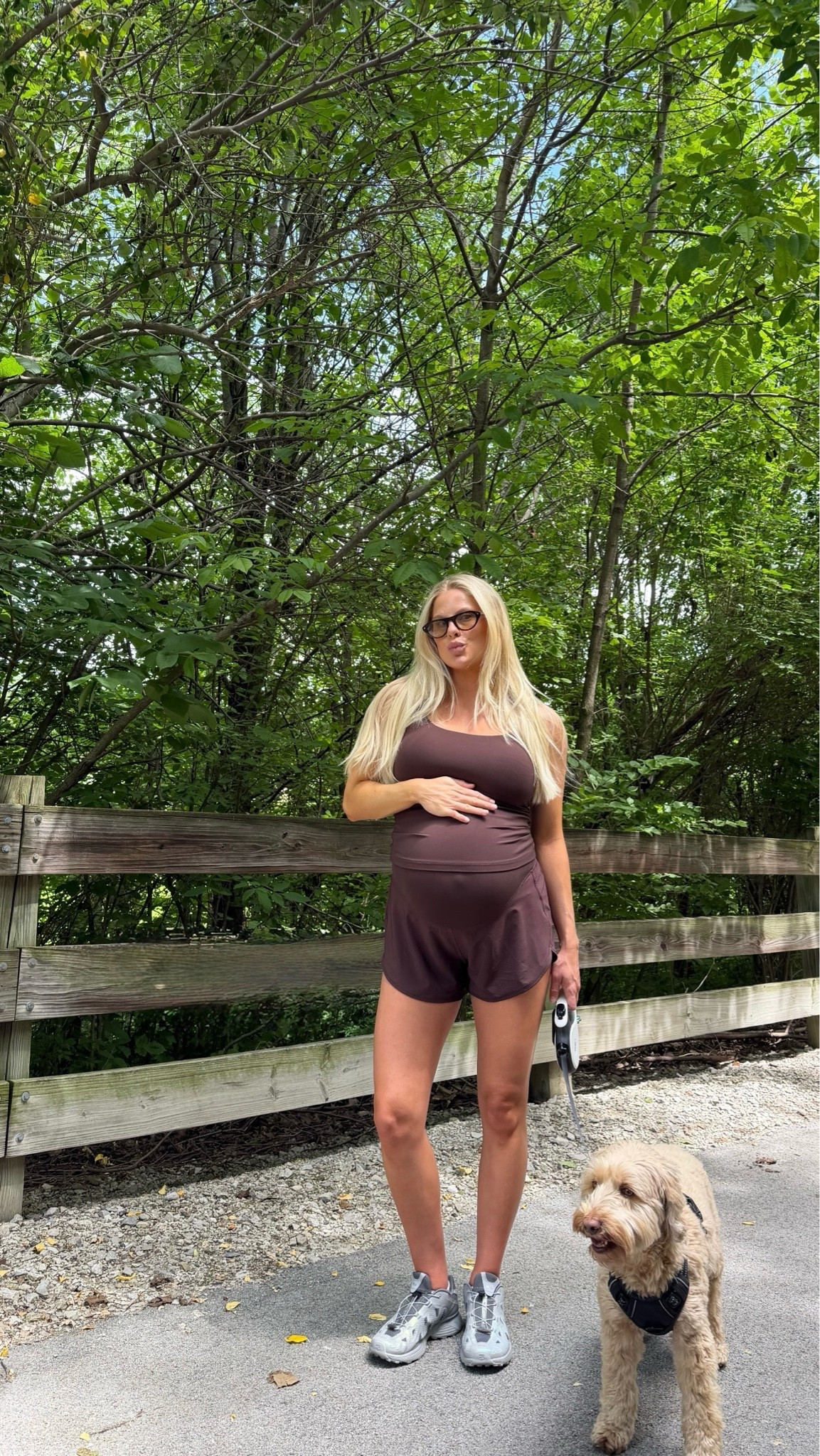 SIZE: med in top & bottom (color: hot fudge - sized up for pregnancy), shoes run tts! #kathleenpost

Maternity activewear, workout wear, bump friendly

#LTKfitnessgoals #LTKActive #LTKBump