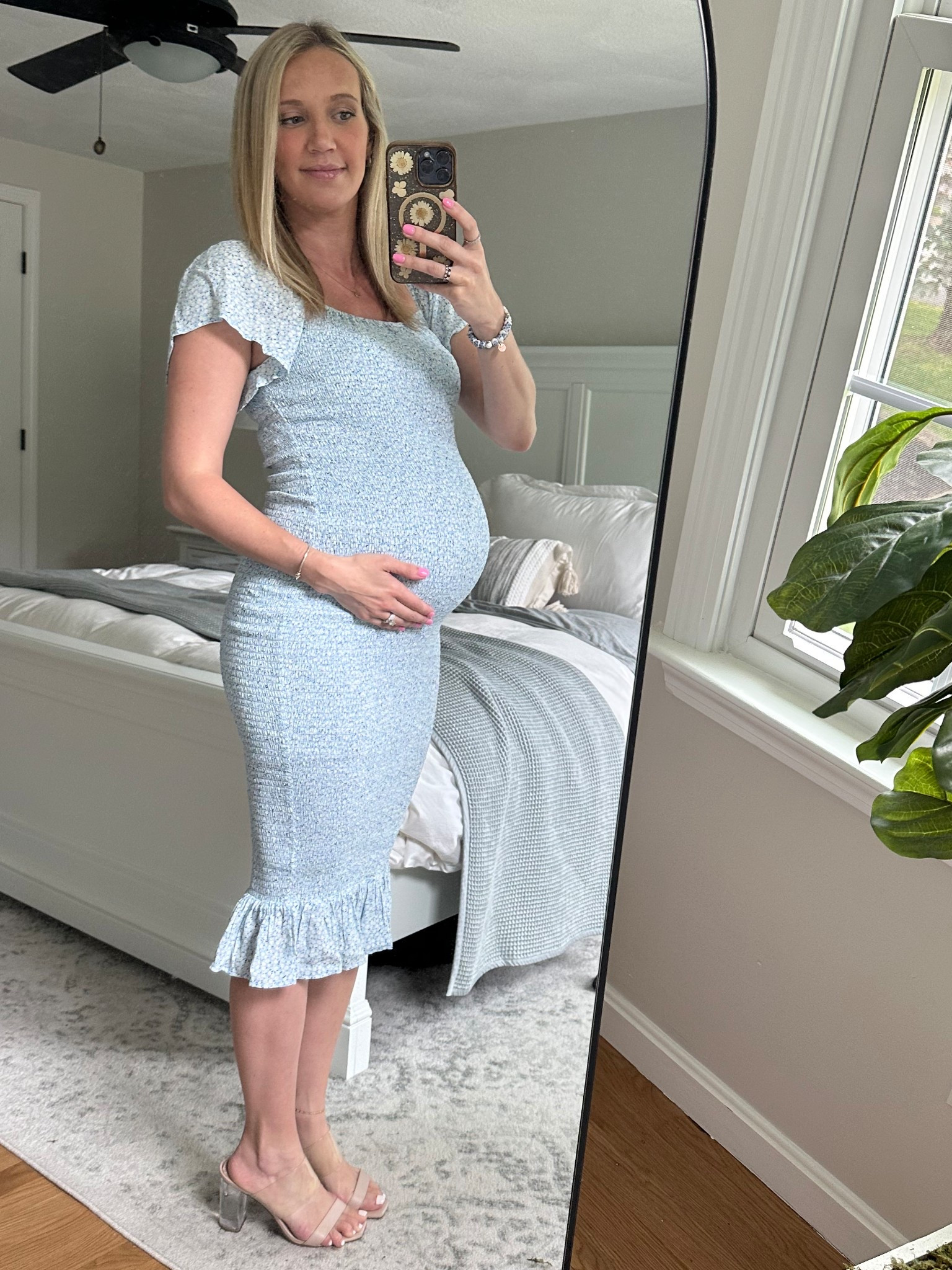 Perfect maternity dress for a baby shower, wedding shower, wedding guest dress, or really any event!  Wore this at 33 weeks to a shower and felt extremely comfortable. This was a Nuuly rental, but would absolutely buy or recommend to rent! 🩵

#33weeks #maternity #bump #maternitydress #bumpfit #weddingguest #babyboyshower #babyboybabyshowerdress #maternitywedding

#LTKWedding #LTKSummerEdit #LTKBump