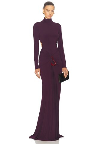 SILVIA TCHERASSI Lena Dress in Burgundy | FWRD 