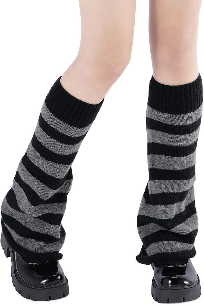 American Trends Leg Warmers Y2k Kawaii Black White Cute Leg Warmers Y2k Goth accessories for Wome... | Amazon (US)