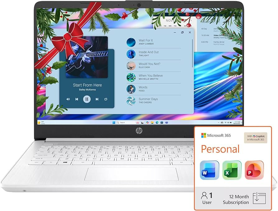 HP Ultra Slim Laptop for Students and Business | 1 Year Office 365 | 1.1TB Storage (1TB Cloud and... | Amazon (US)