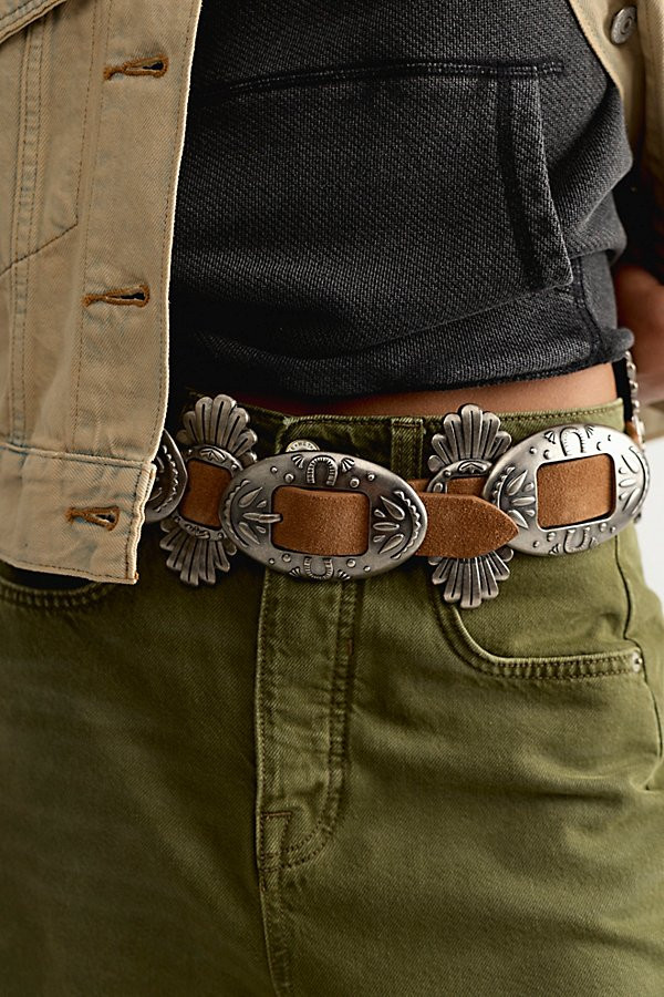 Understated Leather Concho Buckle Belt | Free People (Global - UK&FR Excluded)