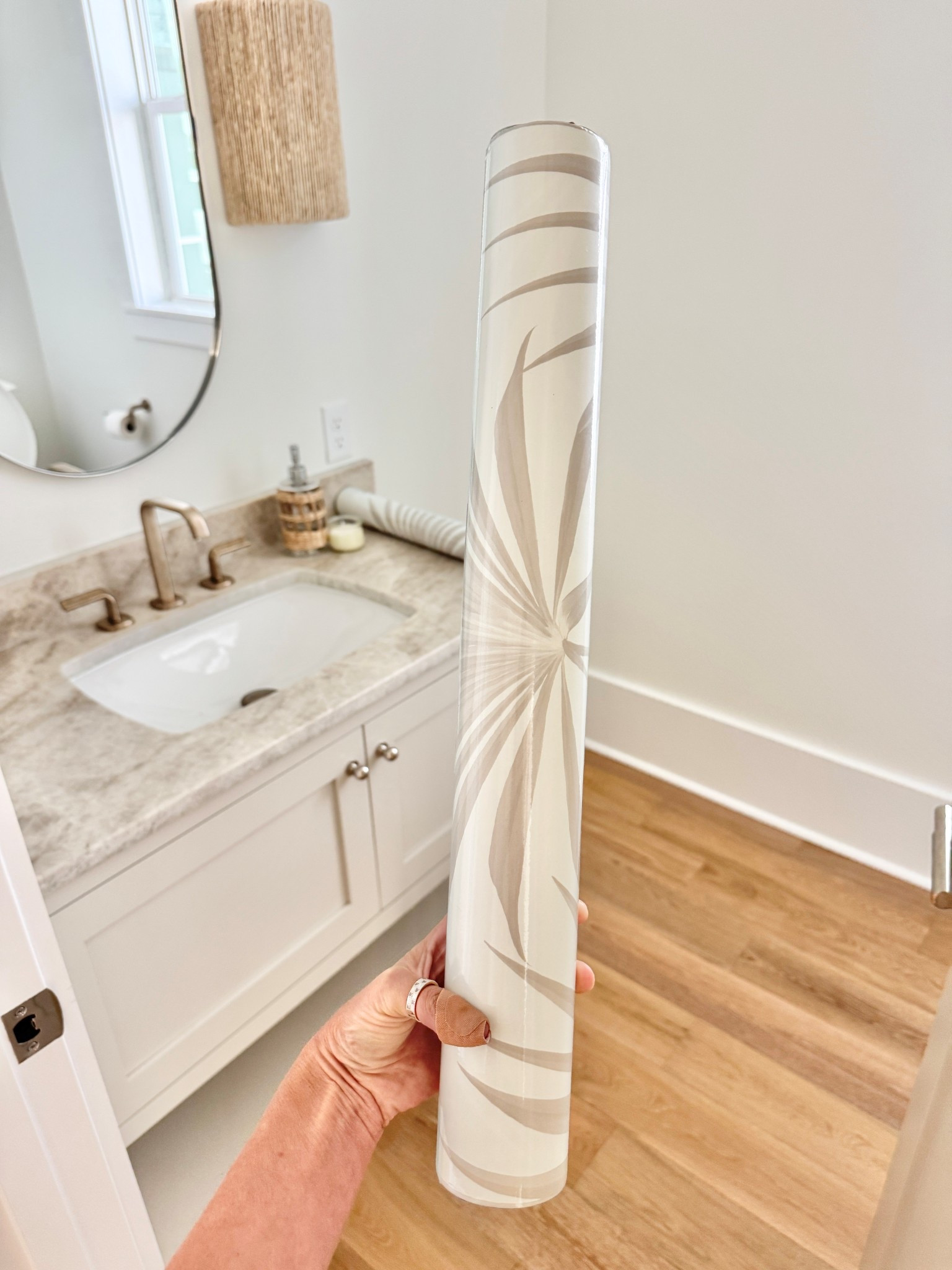 Coastal wallpaper about to go up! 