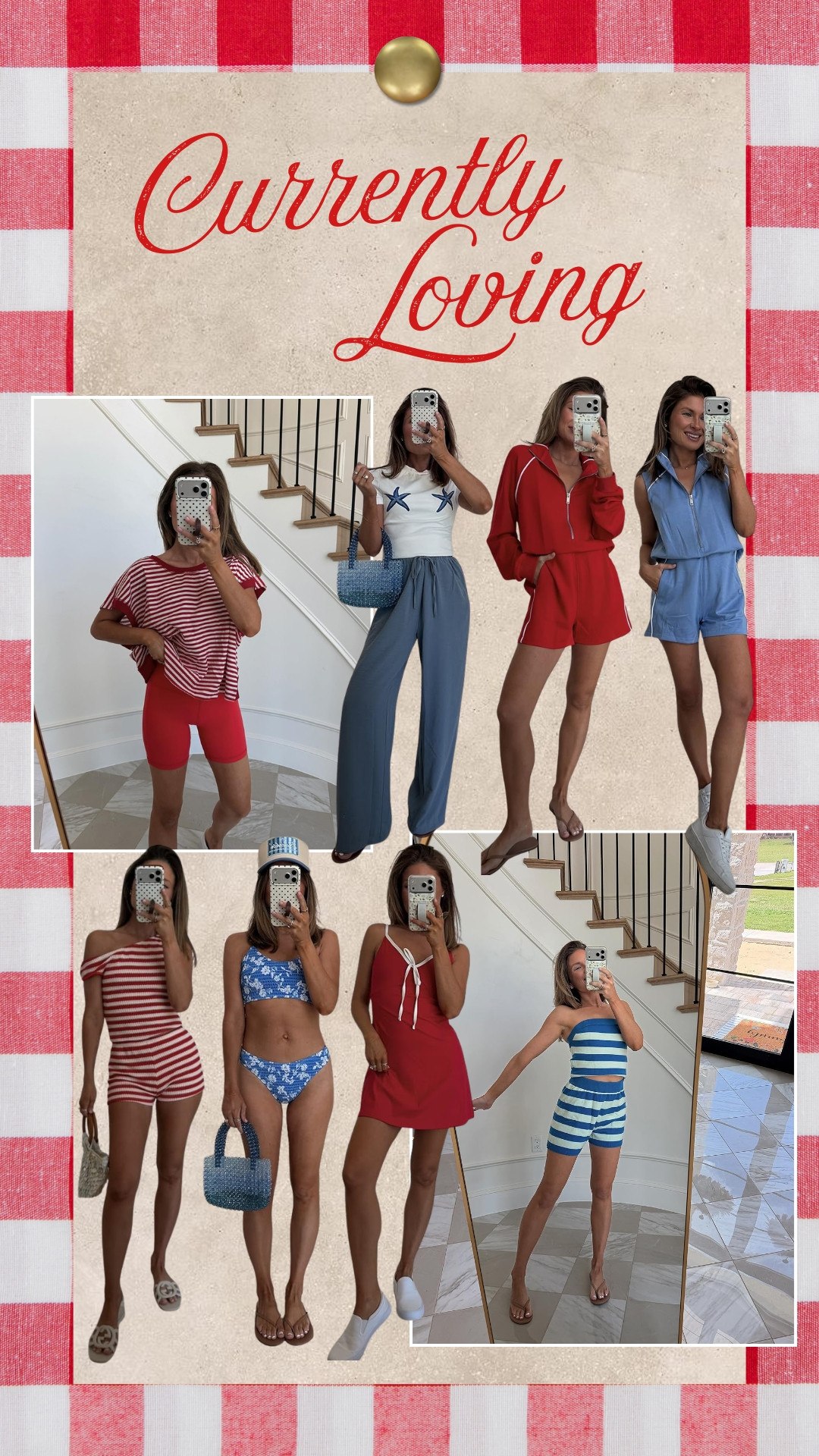 Currently Loving: Red white and blue outfits for Memorial Day!  

 