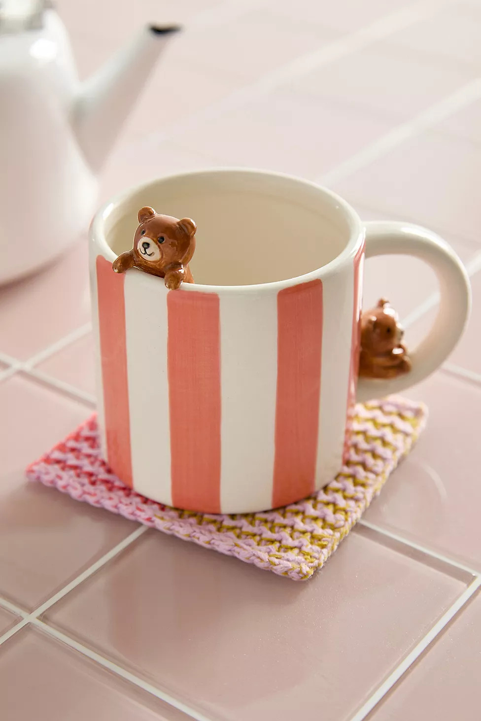 Stripy Bear Mug | Urban Outfitters UK