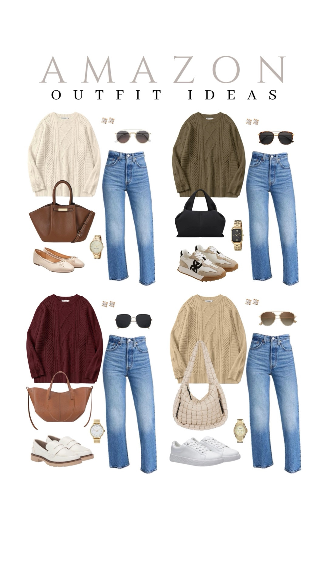 Cozy season is here! Let’s stick to the classic combo of a sweater and jeans. I’ve put together five different styles and colors for you to shop
sweater weather, fall fashion, casual outfit idea, quilted caryall,  neutral sneakers, everyday style, top picks, best sellers

#LTKSeasonal #LTKU #LTKStyleTip