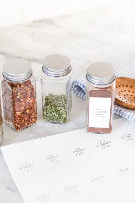 Organize your spice drawer and say good bye to messy cabinets. Spice jars, Amazon home, kitchen organization, labels, kitchen 

#LTKhome #LTKfindsunder50