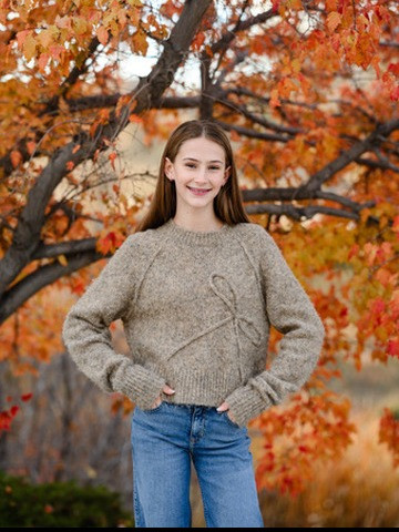 Tween bow sweater now 30% off wearing XS for size 12/13  

 #LTKCyberWeek #LTKHoliday #LTKFamily