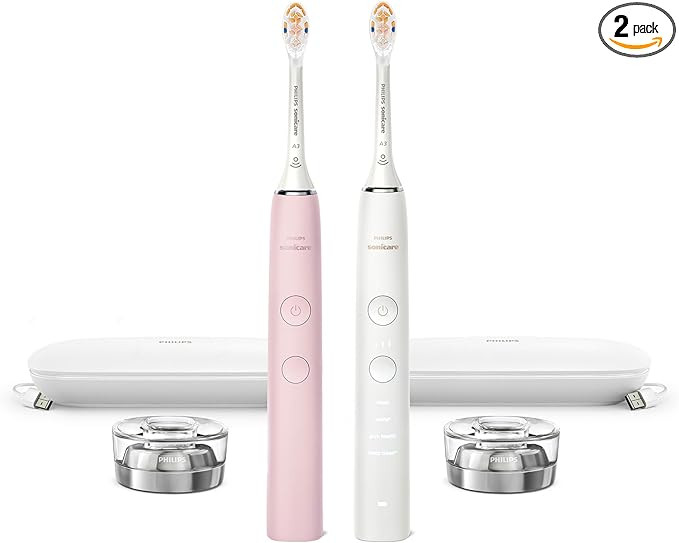 Philips Sonicare DiamondClean Connected Electric Toothbrush 2 Pack, x2 Sonic Toothbrushes, x2 Cha... | Amazon (US)