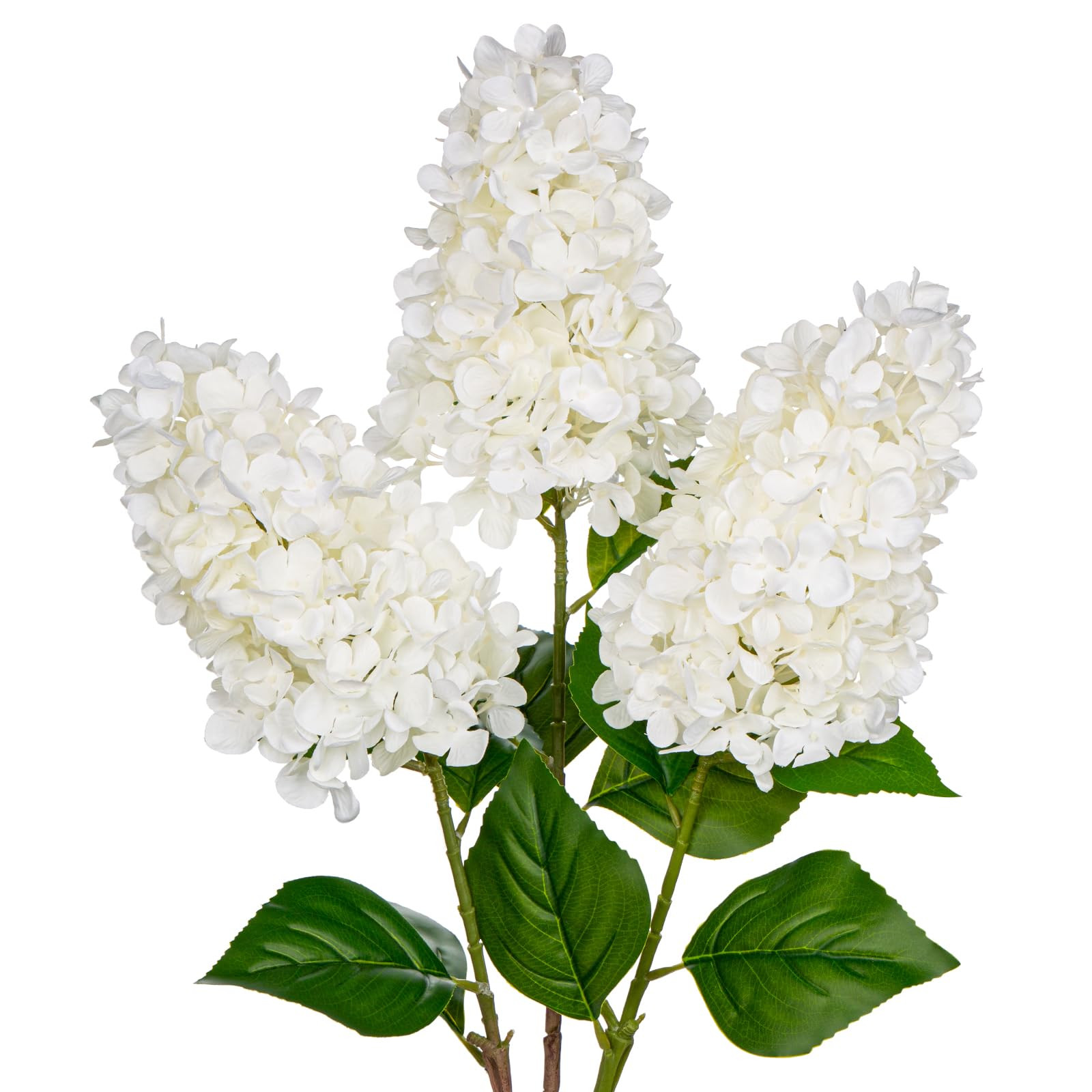 3PCS Fake Flowers Hydrangea Artificial Flowers 28" Long Stem White Faux Flowers for Vase, Real To... | Amazon (US)