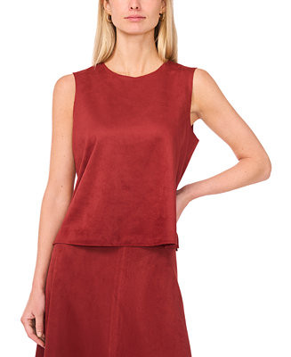 Women's Faux-Suede Sleeveless Top | Macy's