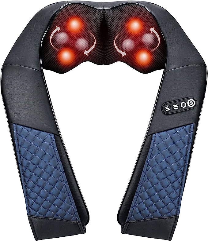 EAshuhe Neck and Shoulder Massager with Heat, Shiatsu Back Massage Pillow with 3D Deep Tissue Kne... | Amazon (US)