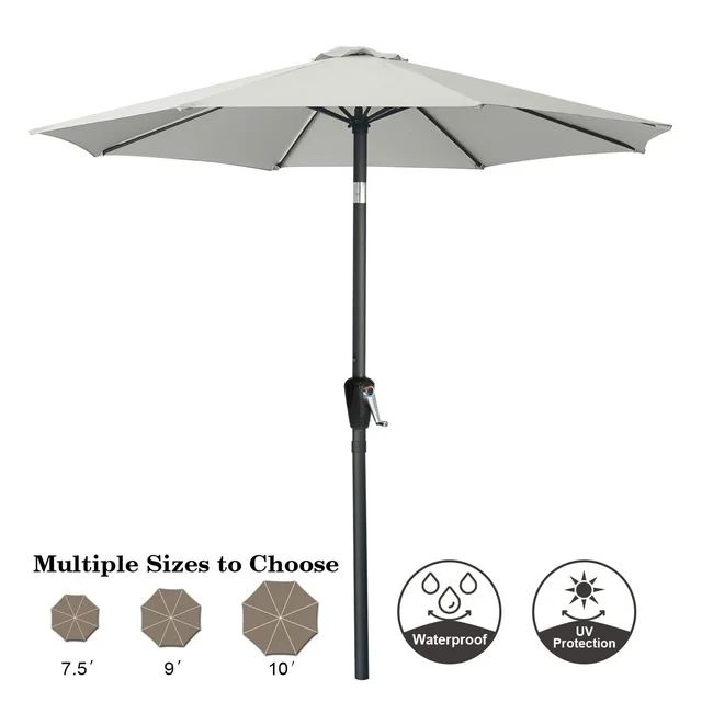 ABCCANOPY 7.5FT Patio Umbrella with Push Button Tilt,13+Colors, Light Beige | Walmart (US)
