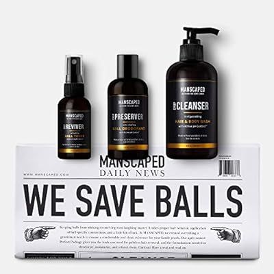 MANSCAPED Crop Essentials, Male Care Hygiene Bundle, Includes Invigorating Body Wash, Moisturizin... | Amazon (US)