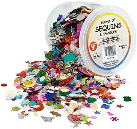 Hygloss Products Sequins and Spangles Variety Pack- Add Shimmer and Shine to Any Surface- 4 Ounce... | Amazon (US)