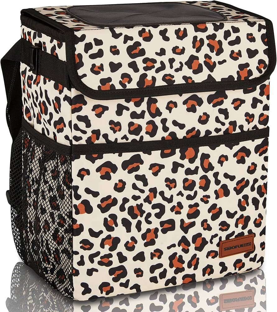 Cute Car Trash Can with Lid - Leak Proof Car Trash Bag Hanging Waterproof Car Garbage Can with St... | Amazon (US)