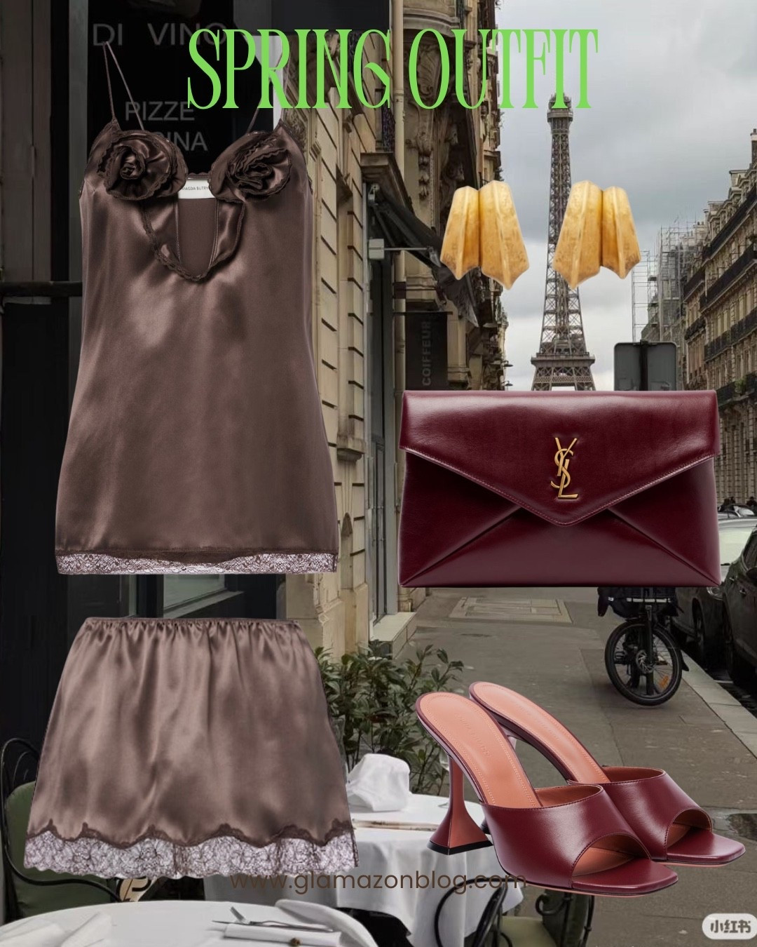 Silk top, lace trim skirt, spring outfit, summer outfit, holiday outfit, Saint Laurent bag, Mytheresa 

#LTKspring #LTKuk #LTKsummer