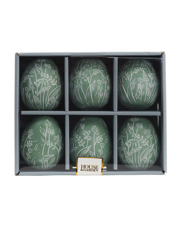 Set Of 6 Embossesd Eggs | TJ Maxx