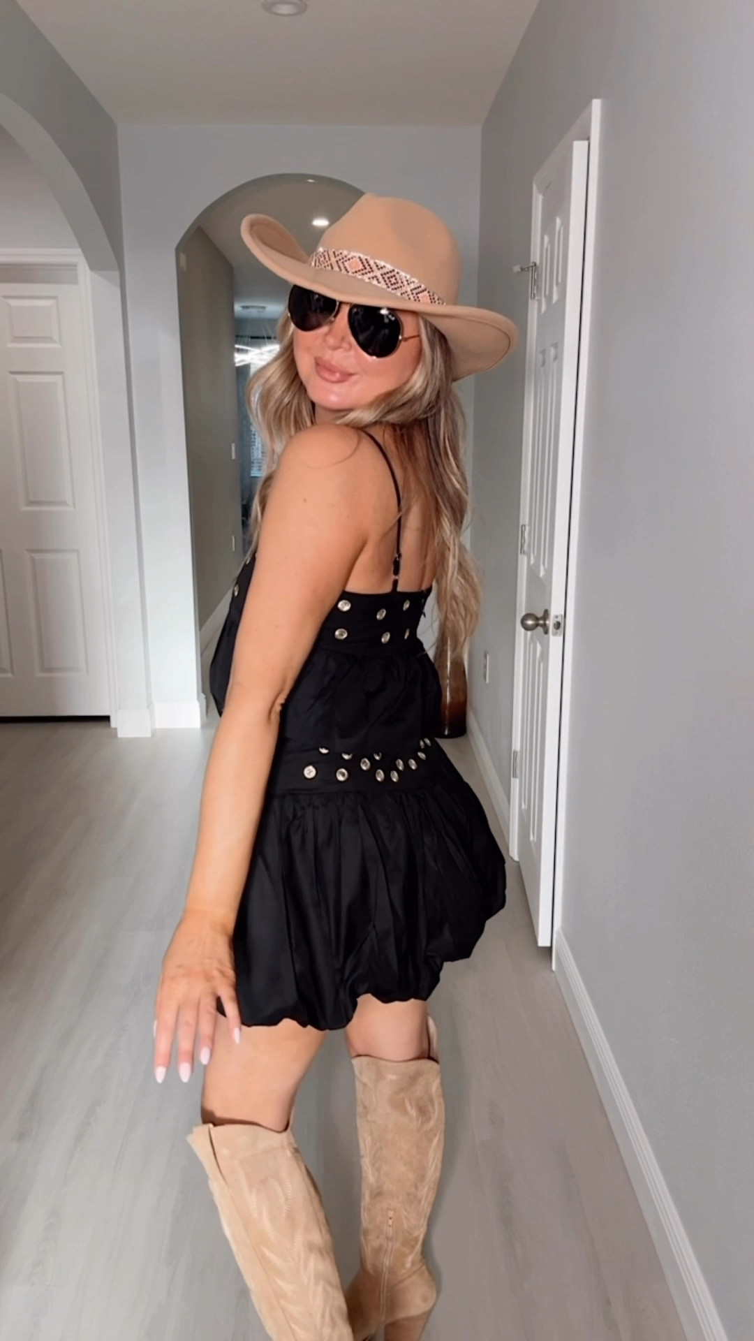 Festival/ country concert look from @VICI 
TTS. Wearing small in top and skirt
I sized up half in boots from 6.5 to 7 (I always do in pointy shoes) and thy fit perfect. Great quality and very comfortable.
They are tall. I’m 5’6 and they hit my knee. I love the length but for the shorter girlies they will go over the knee.

#vici #country #concert #festival 

#LTKgrwm #LTKFestival #LTKootd